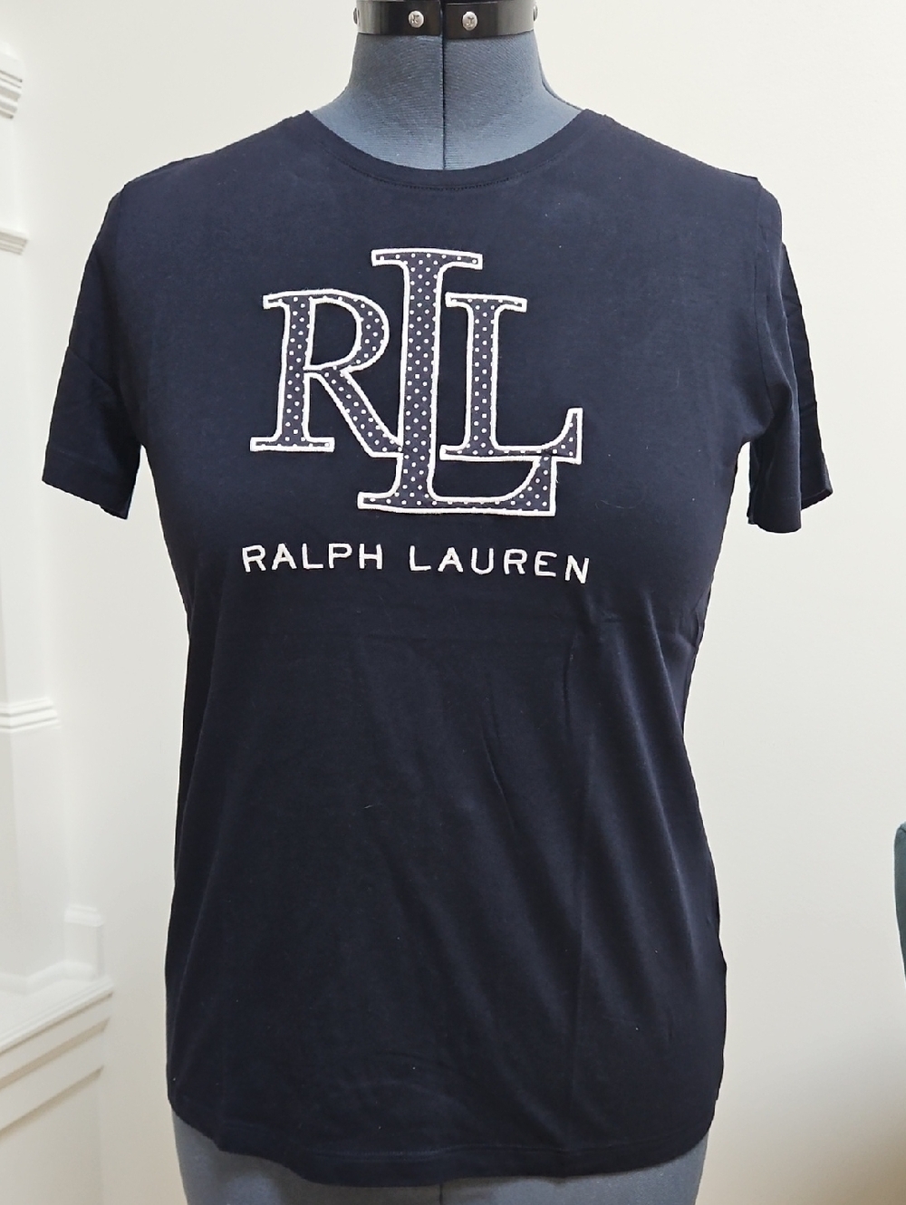 Ralph Lauren Navy Blue RL Logo Short Sleeve Tee